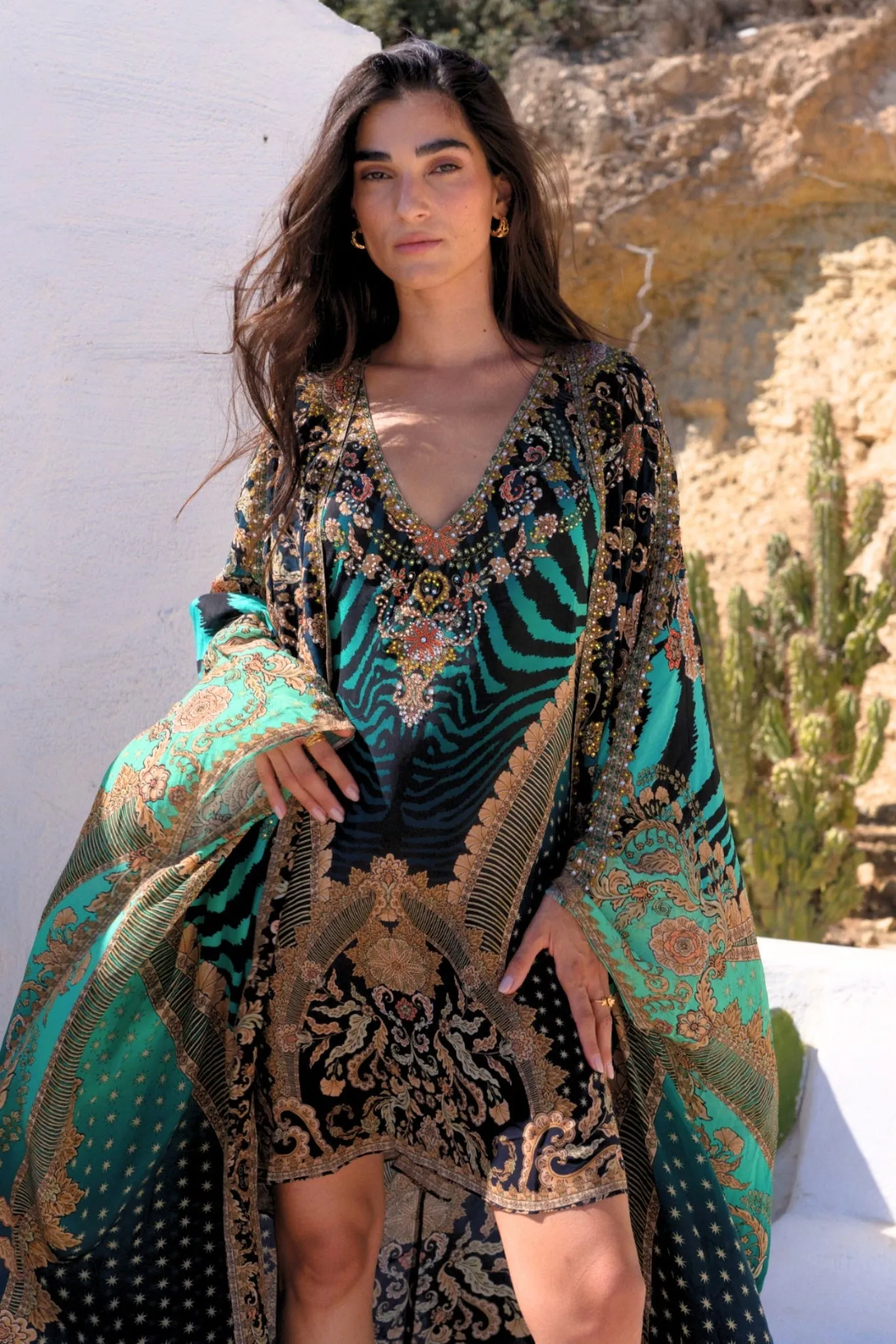 EMERALD EMPRESS KAFTAN DRESS sold by Czarina product image thumbnail 5