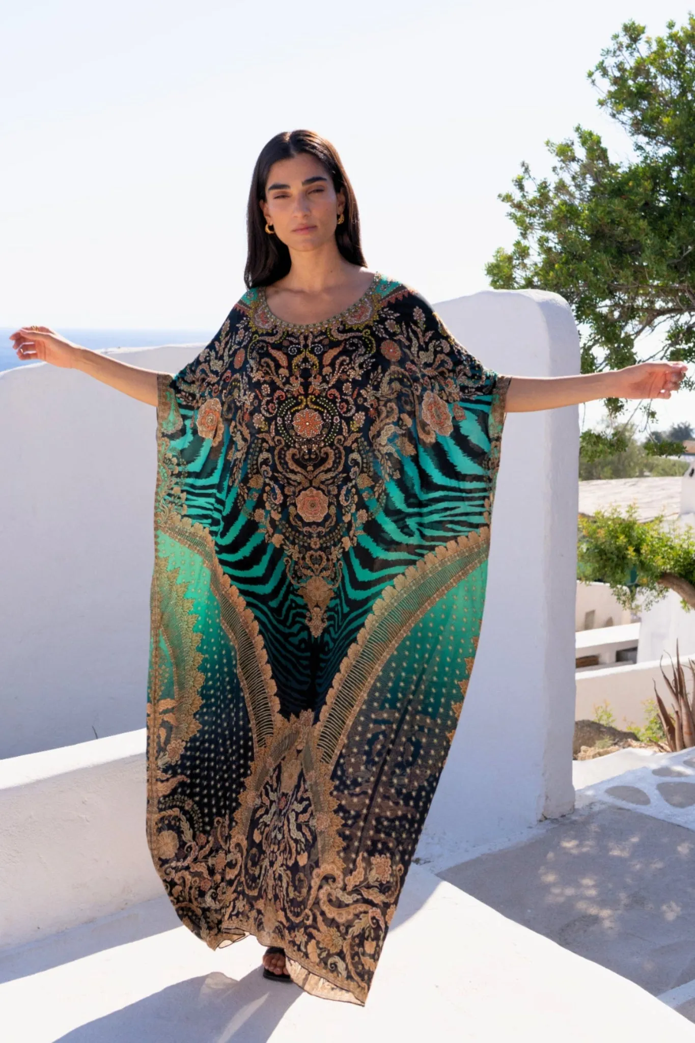EMERALD EMPRESS RN LONG KAFTAN sold by Czarina product image thumbnail 3