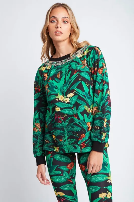 EMERALD QUEEN ROUND-NECK JUMPER made by Czarina