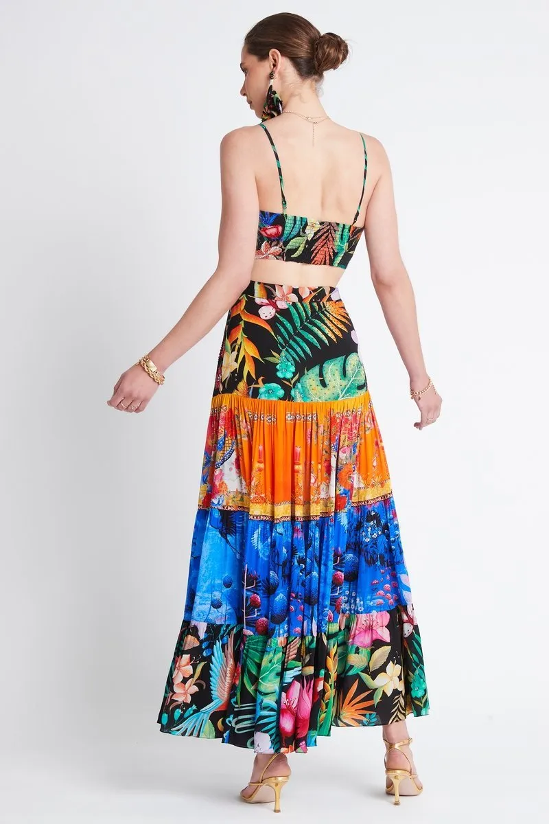 A NIGHT IN RIO UPCYCLED MAXI SKIRT sold by Czarina product image thumbnail 3