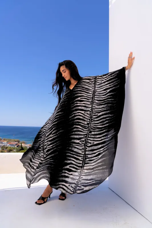 AEGEAN NIGHTS V NECK MAXI KAFTAN sold by Czarina