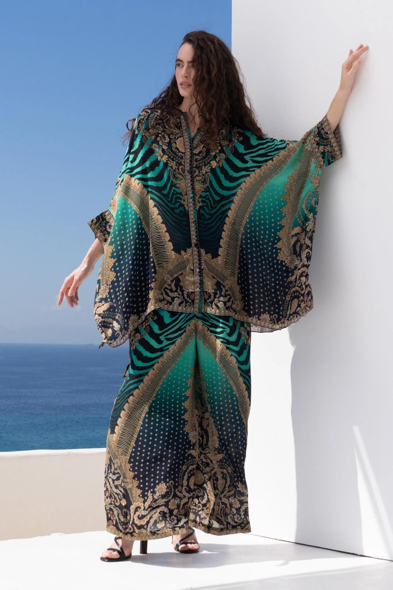 EMERALD EMPRESS KAFTAN TOP W SLEEVES sold by Czarina product image thumbnail 2