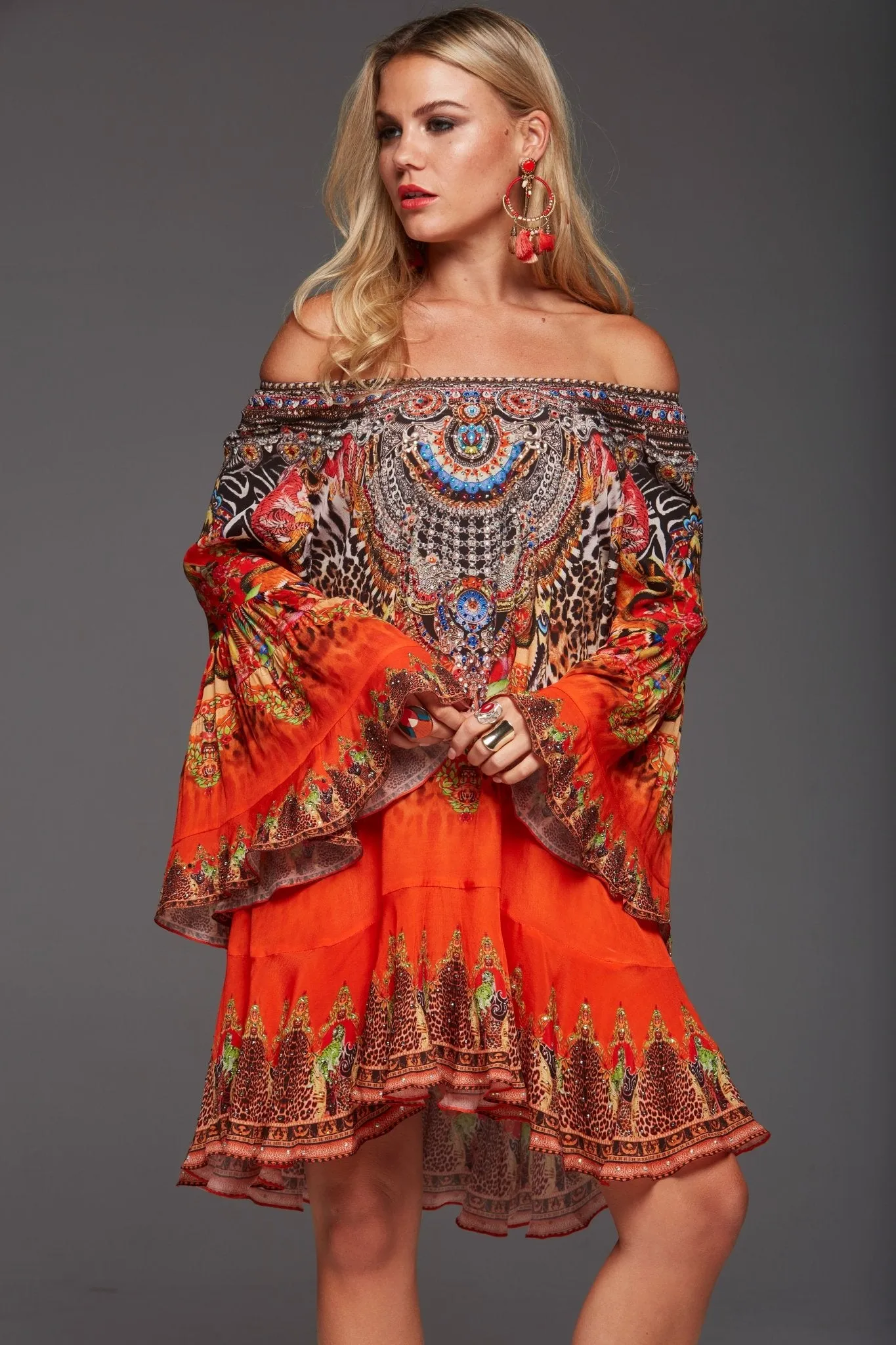 Sunset In Savannah Frill Dress sold by Czarina