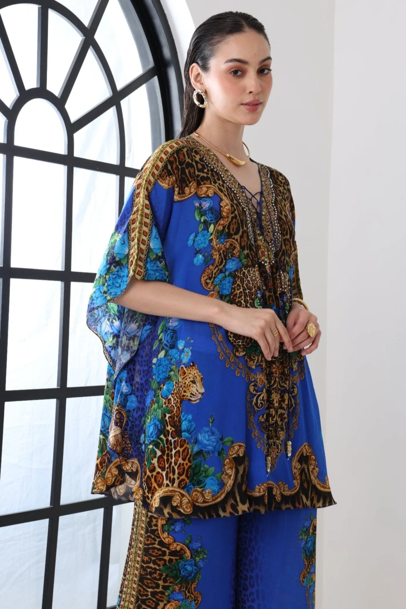 Blue Leopardess Butterfly Top Set sold by Czarina product image thumbnail 5