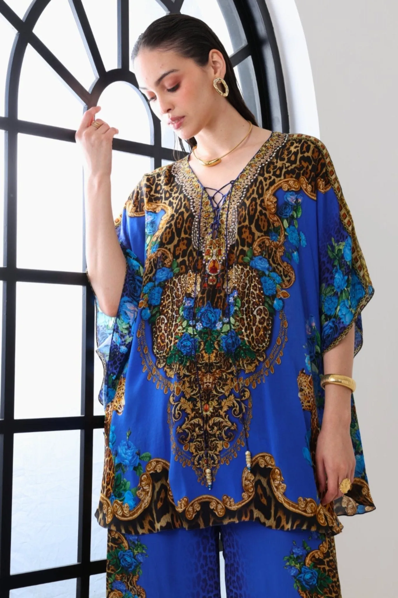 Blue Leopardess Butterfly Top Set sold by Czarina product image thumbnail 2