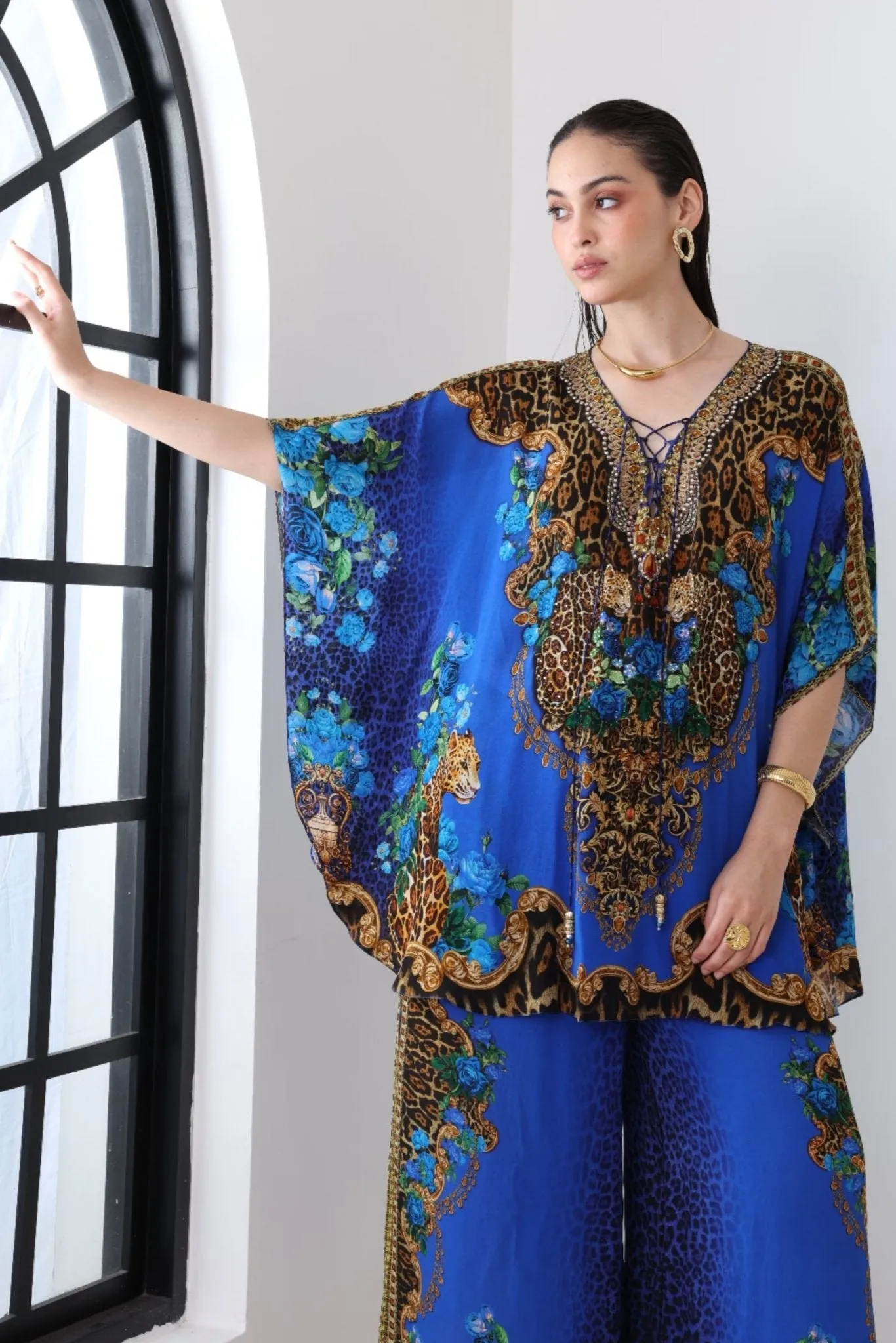 Blue Leopardess Butterfly Top Set sold by Czarina product image thumbnail 4
