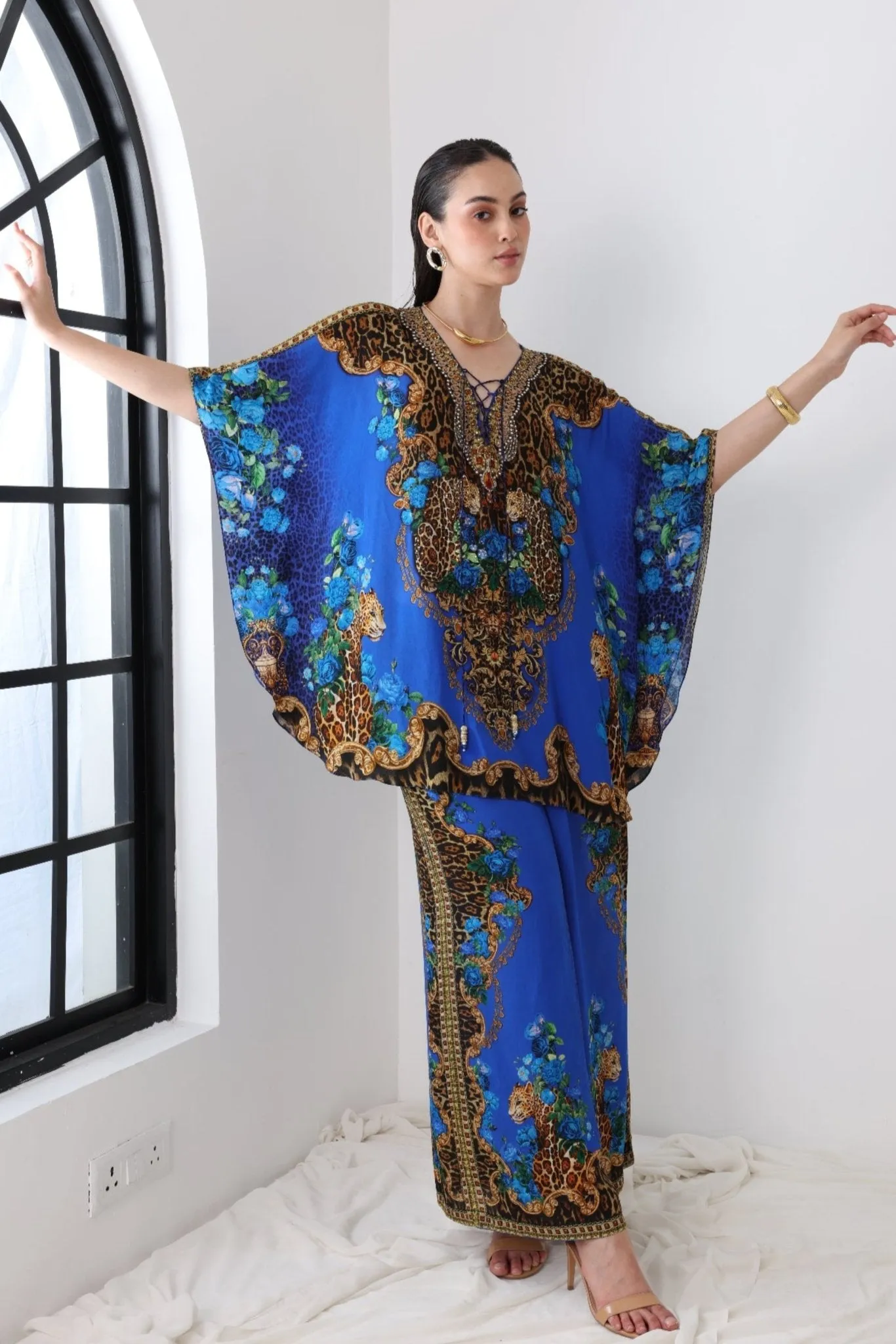 Blue Leopardess Butterfly Top Set sold by Czarina product image thumbnail 3