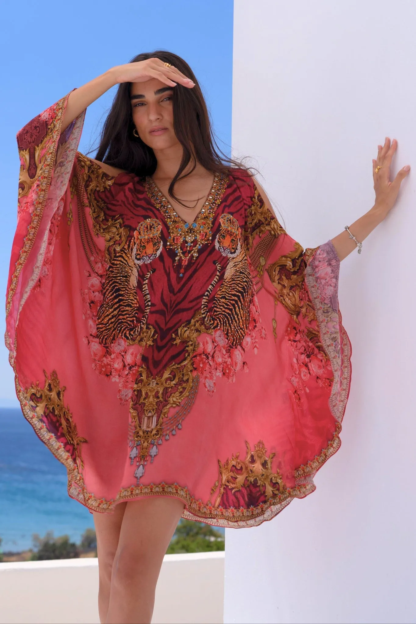 PINK TIGRESS KAFTAN DRESS sold by Czarina product image thumbnail 2