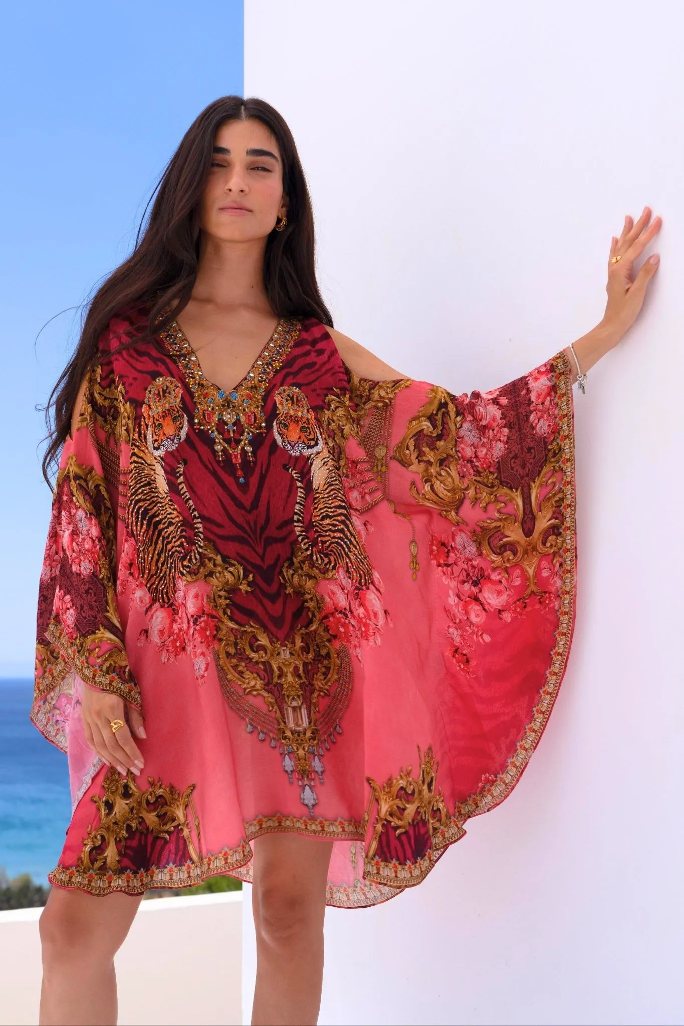 PINK TIGRESS KAFTAN DRESS sold by Czarina