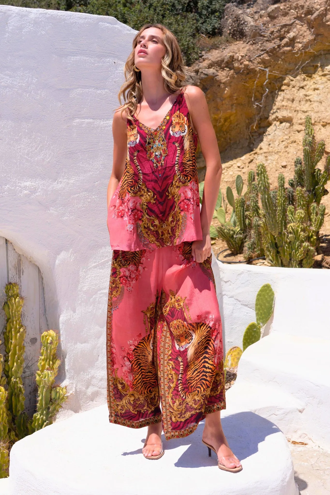 PINK TIGRESS CAMI TOP sold by Czarina product image thumbnail 2