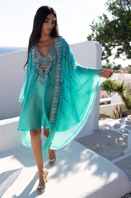 SANTORINI SKIES MEDIUM CAPE sold by Czarina