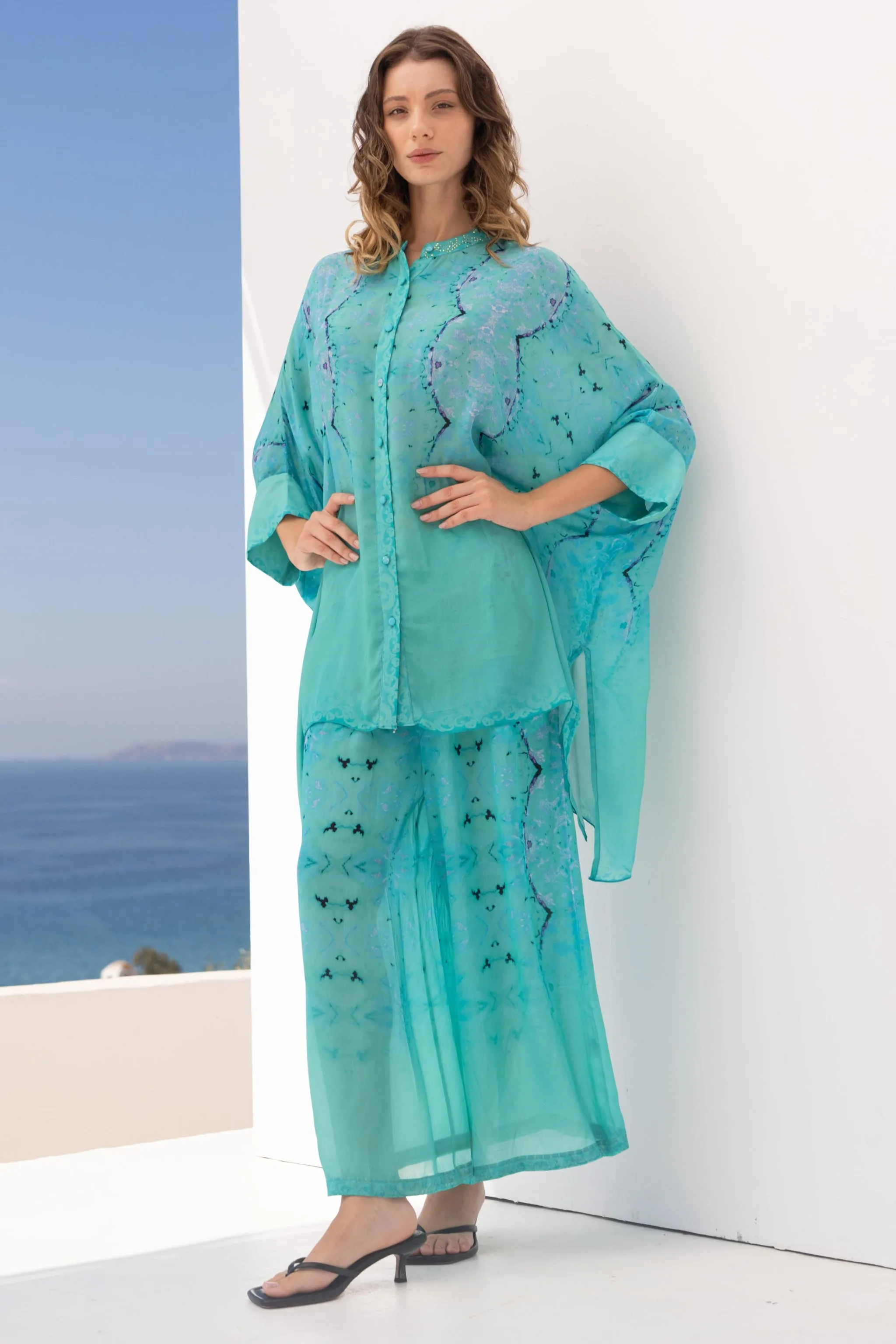 SANTORINI SKIES KAFTAN TOP W SLEEVES sold by Czarina product image thumbnail 4
