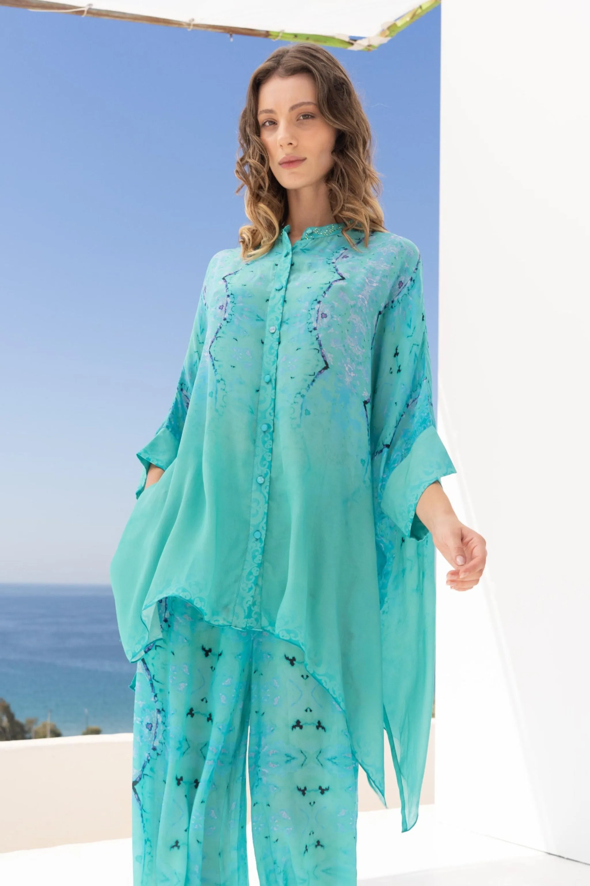 SANTORINI SKIES KAFTAN TOP W SLEEVES sold by Czarina product image thumbnail 3