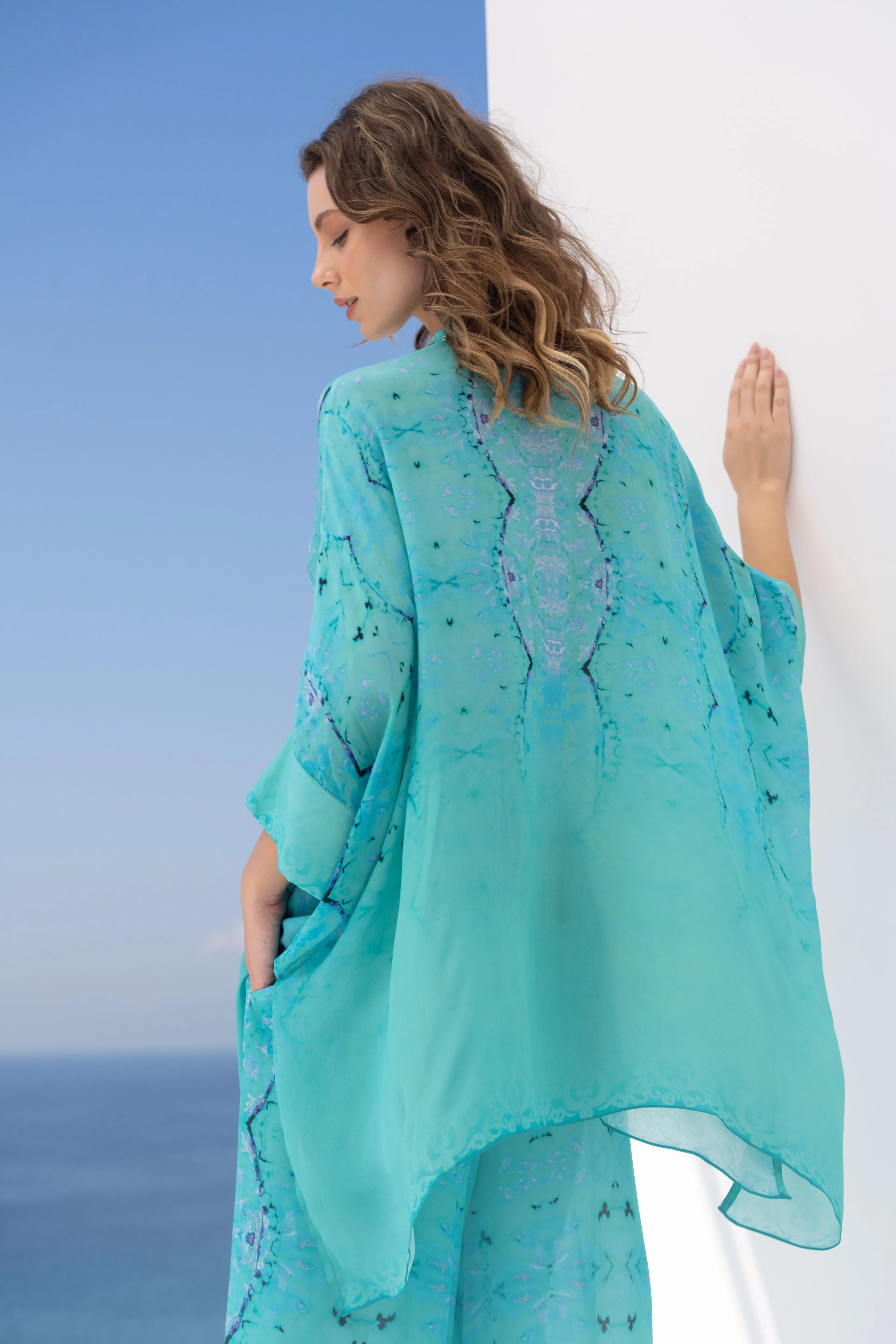 SANTORINI SKIES KAFTAN TOP W SLEEVES sold by Czarina product image thumbnail 5