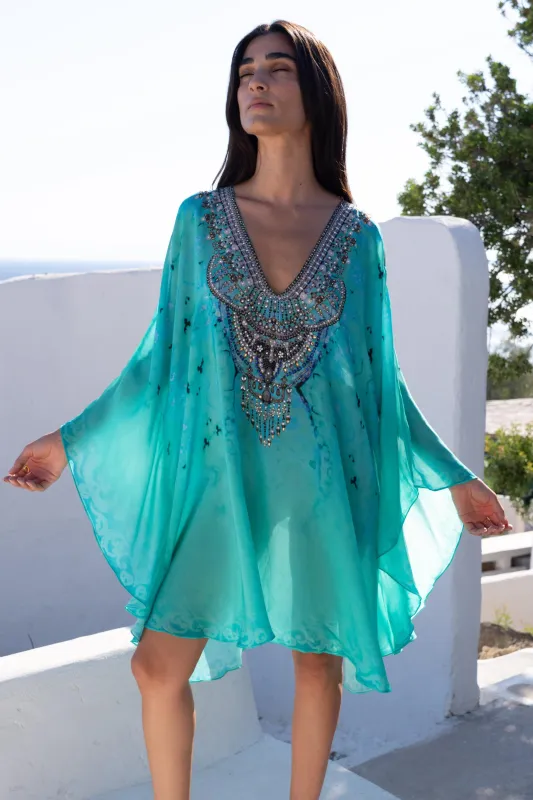 SANTORINI SKIES KAFTAN DRESS sold by Czarina