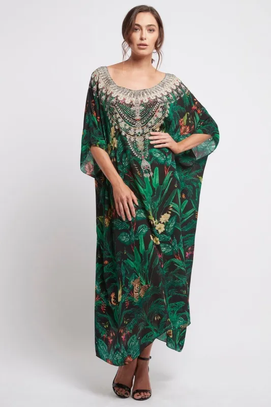 EMERALD QUEEN ROUND NECK KAFTAN sold by Czarina