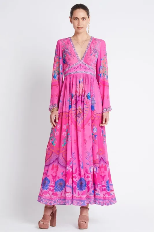 PINK FEELING MAXI DRESS W FITTED WAIST sold by Czarina