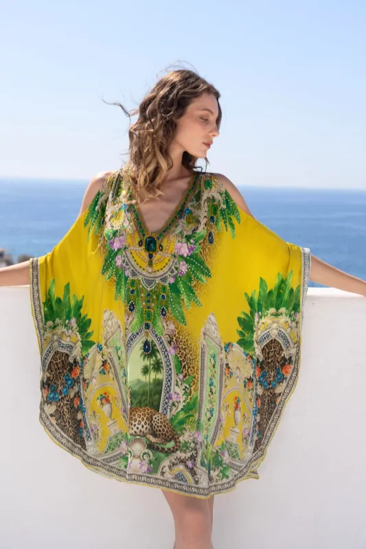 GOLDEN PALMS KAFTAN DRESS sold by Czarina