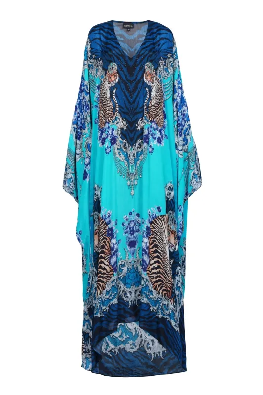 BLUE TIGRESS VN MAXI KAFTAN sold by Czarina