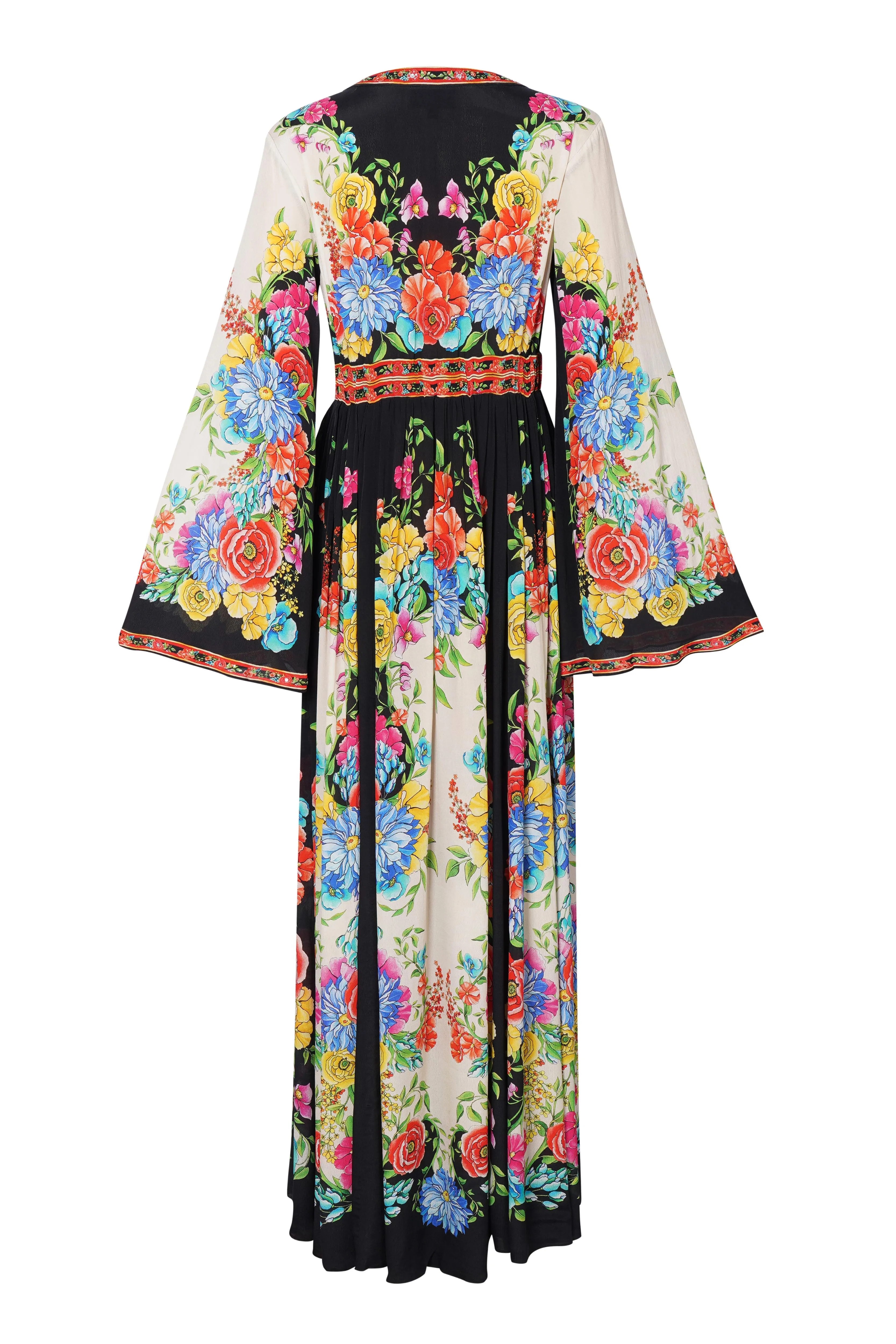 SPANISH FLOWER MAXI DRESS W FLARE SLEEVES sold by Czarina product image thumbnail 3