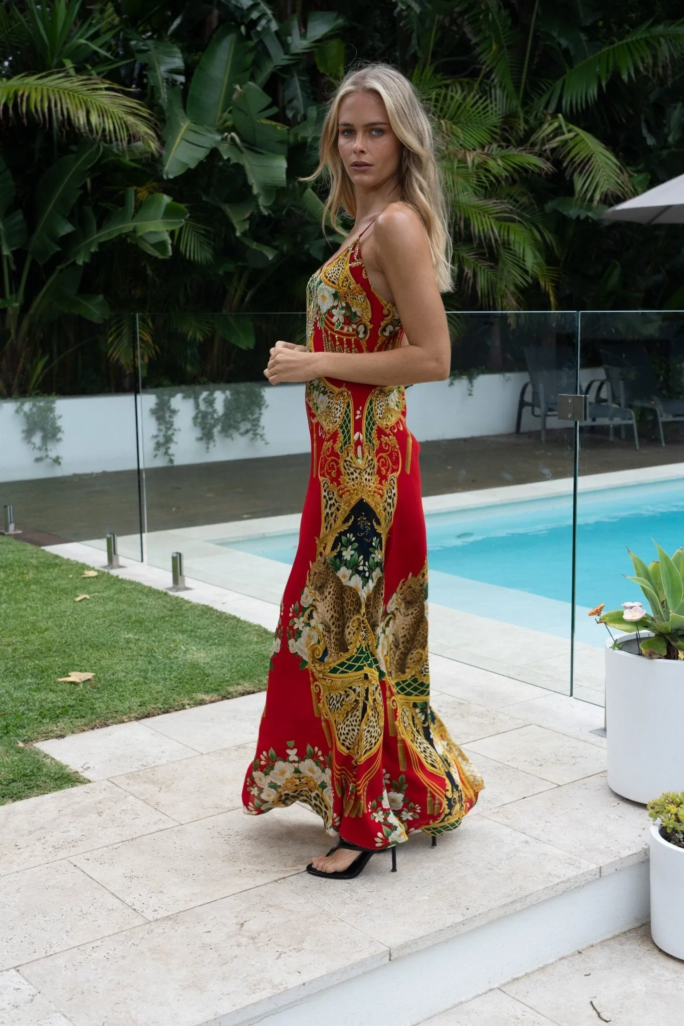 Queen Of The Wild Vn Slip Dress sold by Czarina product image thumbnail 4