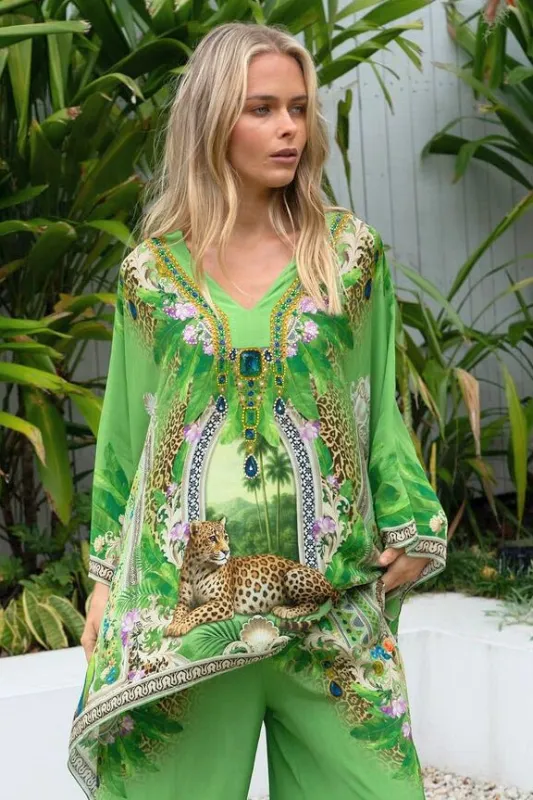 PALM PARADISE KAFTAN TOP made by Czarina