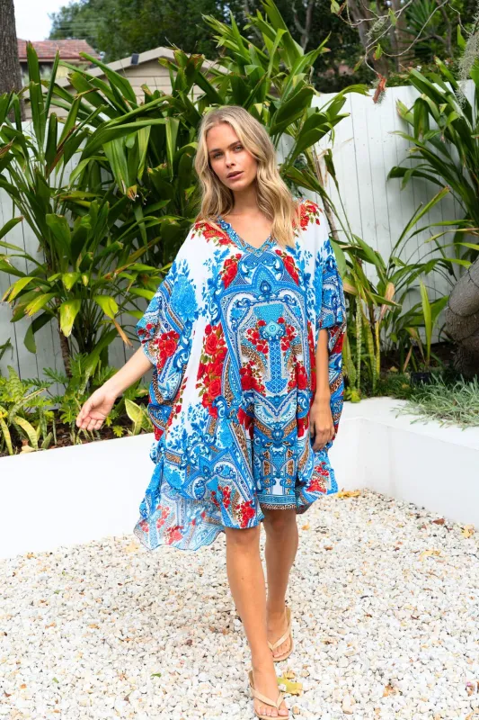 LOST IN AZURE RB SHORT KAFTAN sold by Czarina