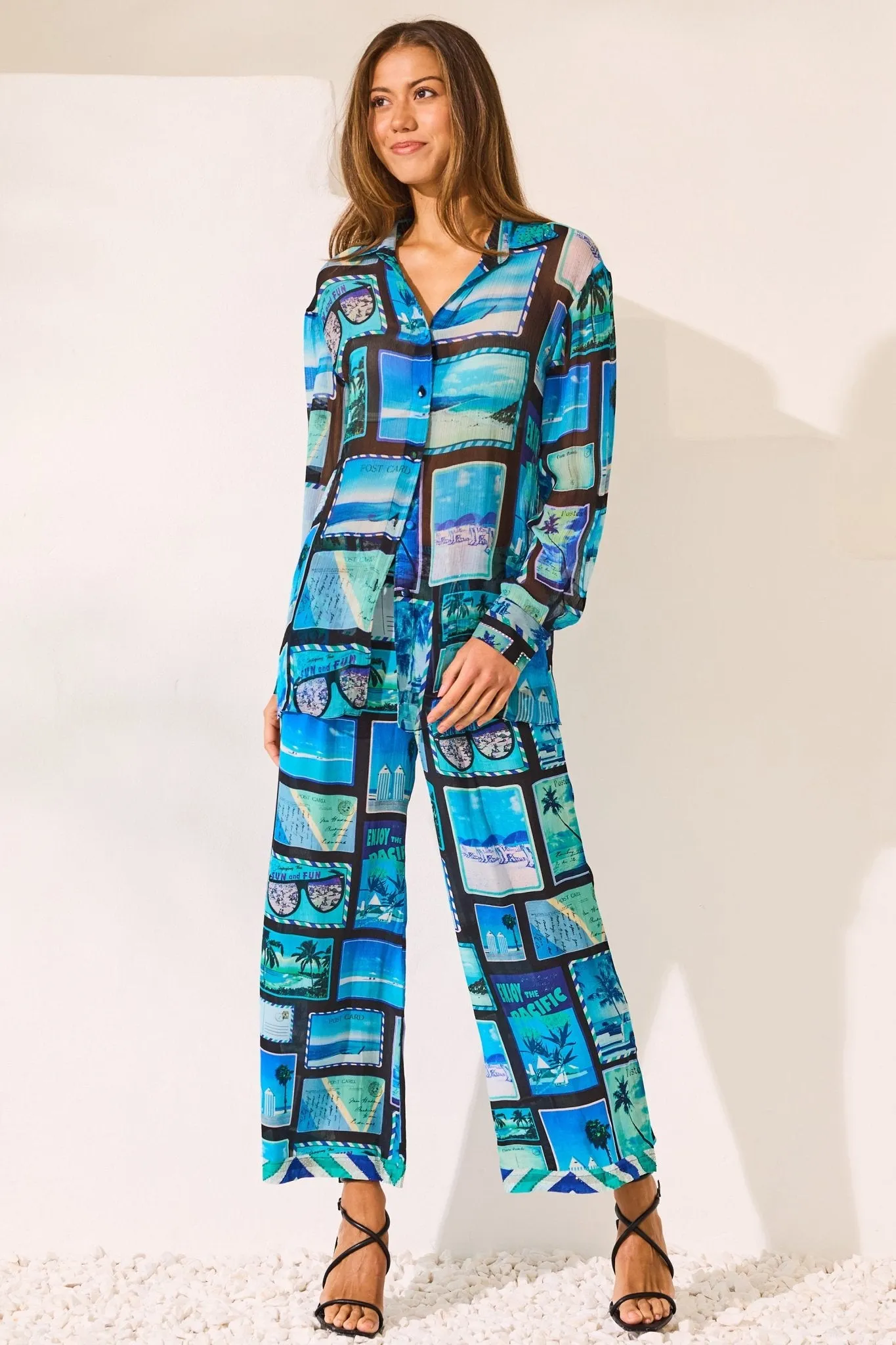 Postcards Palazzo Pants sold by Czarina product image thumbnail 3