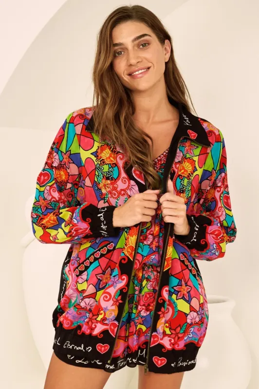 DREAMY CUPID OVERSIZE BOMBER JACKET sold by Czarina