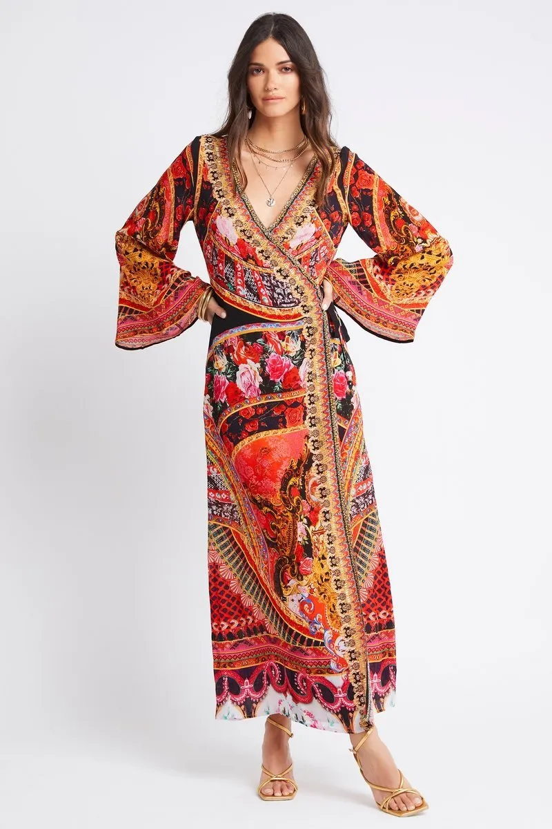 SHE WAS POWERFUL WRAP DRESS sold by Czarina