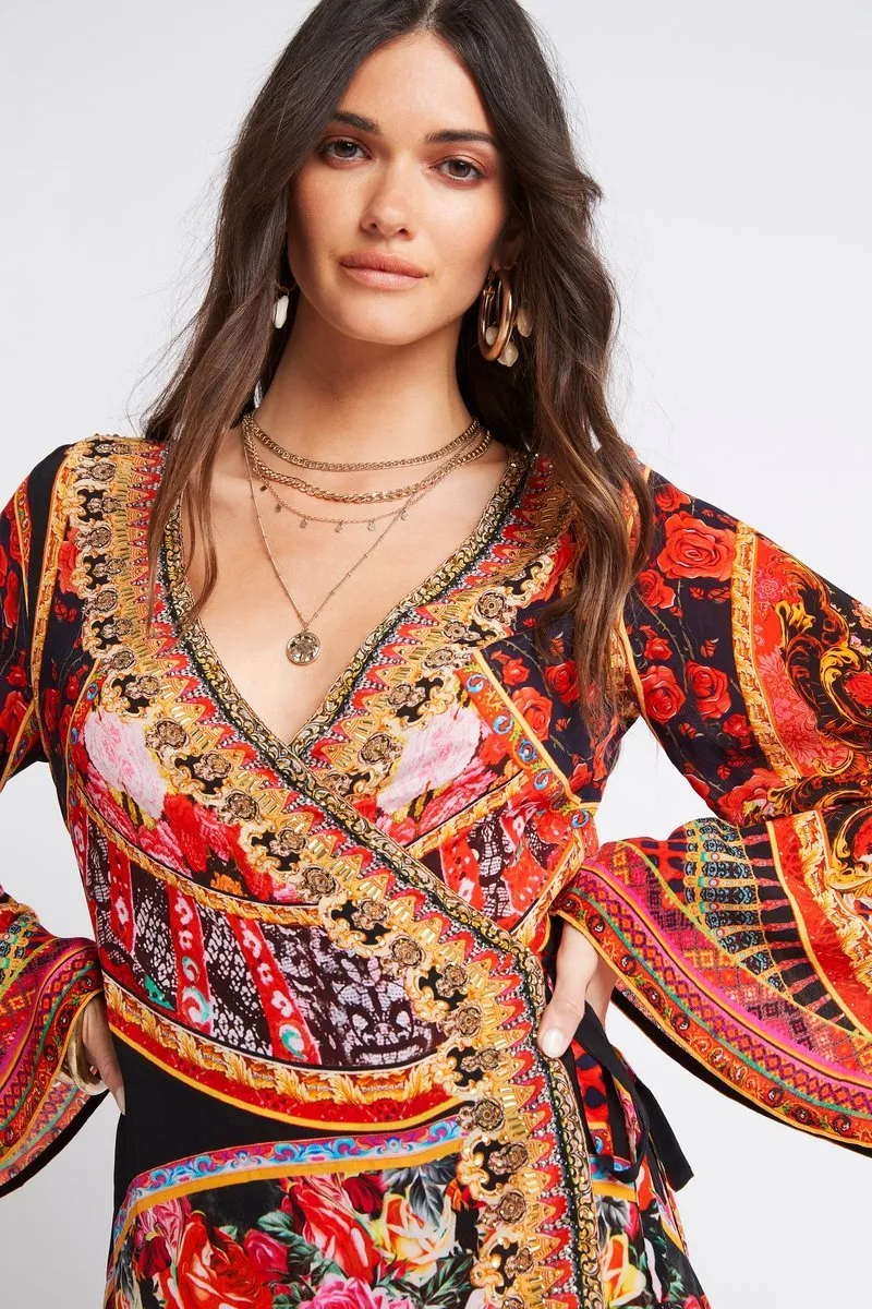 SHE WAS POWERFUL WRAP DRESS sold by Czarina product image thumbnail 3