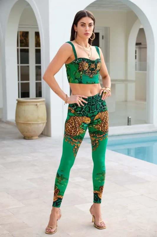 EMERALD LEOPARDESS LEGGINGS sold by Czarina