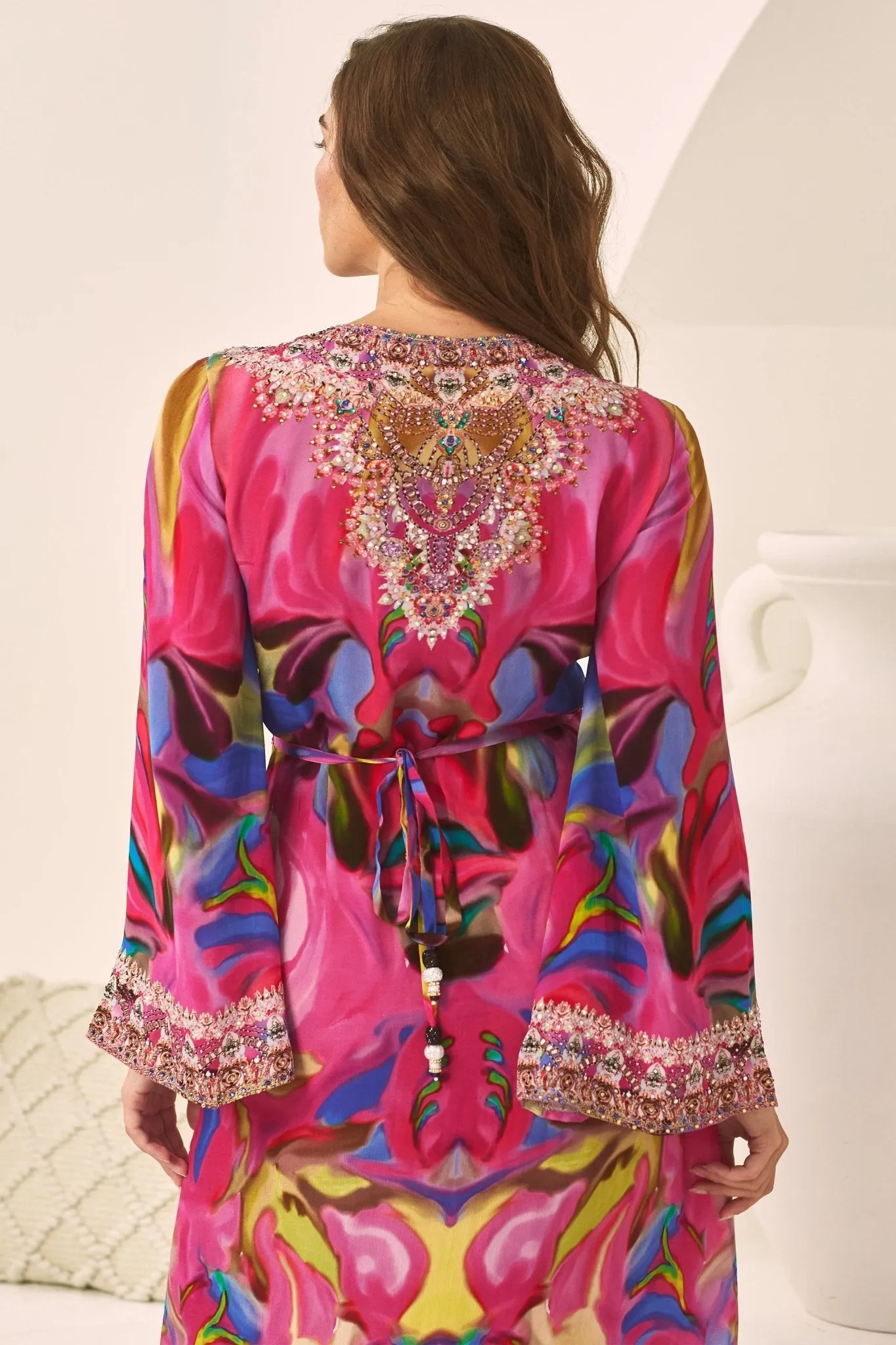 PINK ROSE WRAP DRESS sold by Czarina product image thumbnail 5