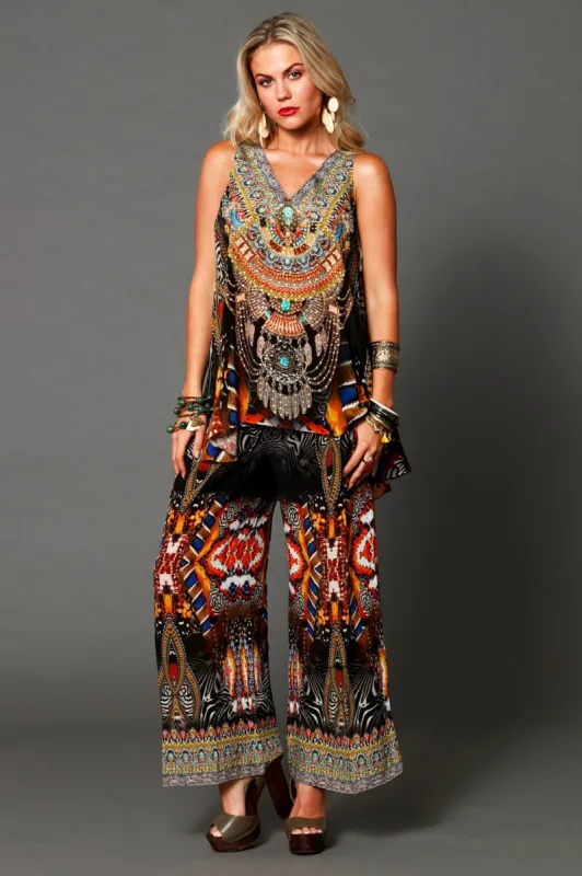 Wild Leopard Palazzo Pants sold by Czarina