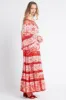 RED CORAL OFF SHOULDER MAXI DRESS sold by Czarina