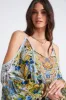 SUMMER BLUES COLD-SHOULDER FRILL TOP sold by Czarina