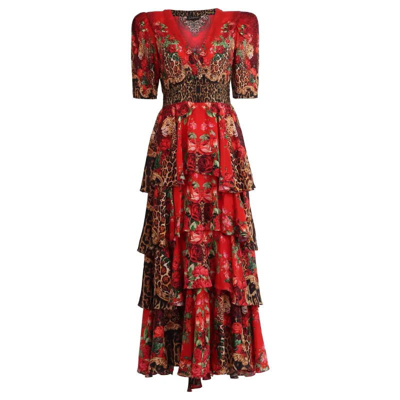 LEOPARDESS CROSS OVER MAXI DRESS made by Czarina