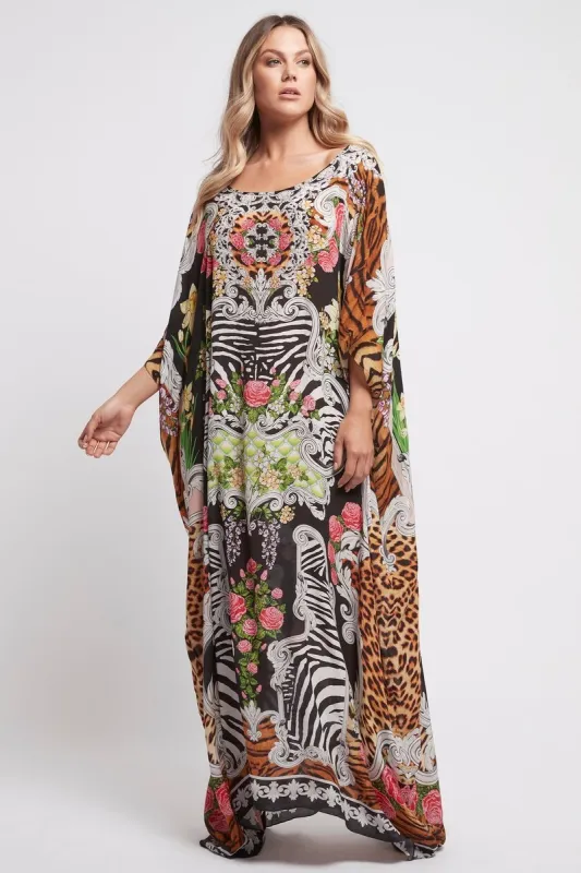 WARRIOR PRINCESS ROUND NECK LONG KAFTAN sold by Czarina