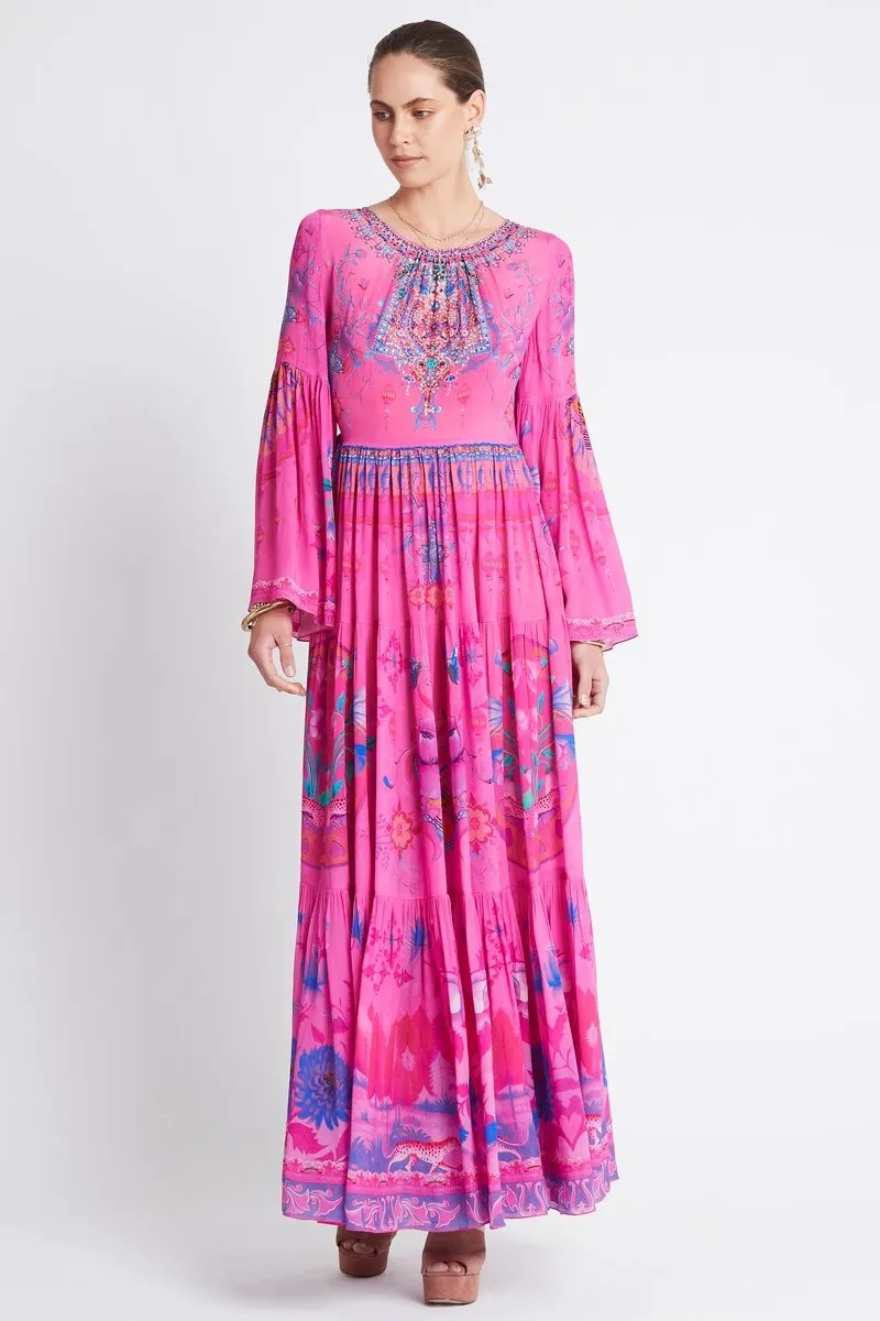 PINK FEELING ROUND-NECK MAXI DRESS sold by Czarina product image thumbnail 3