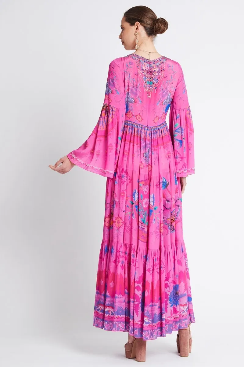 PINK FEELING ROUND-NECK MAXI DRESS sold by Czarina product image thumbnail 4