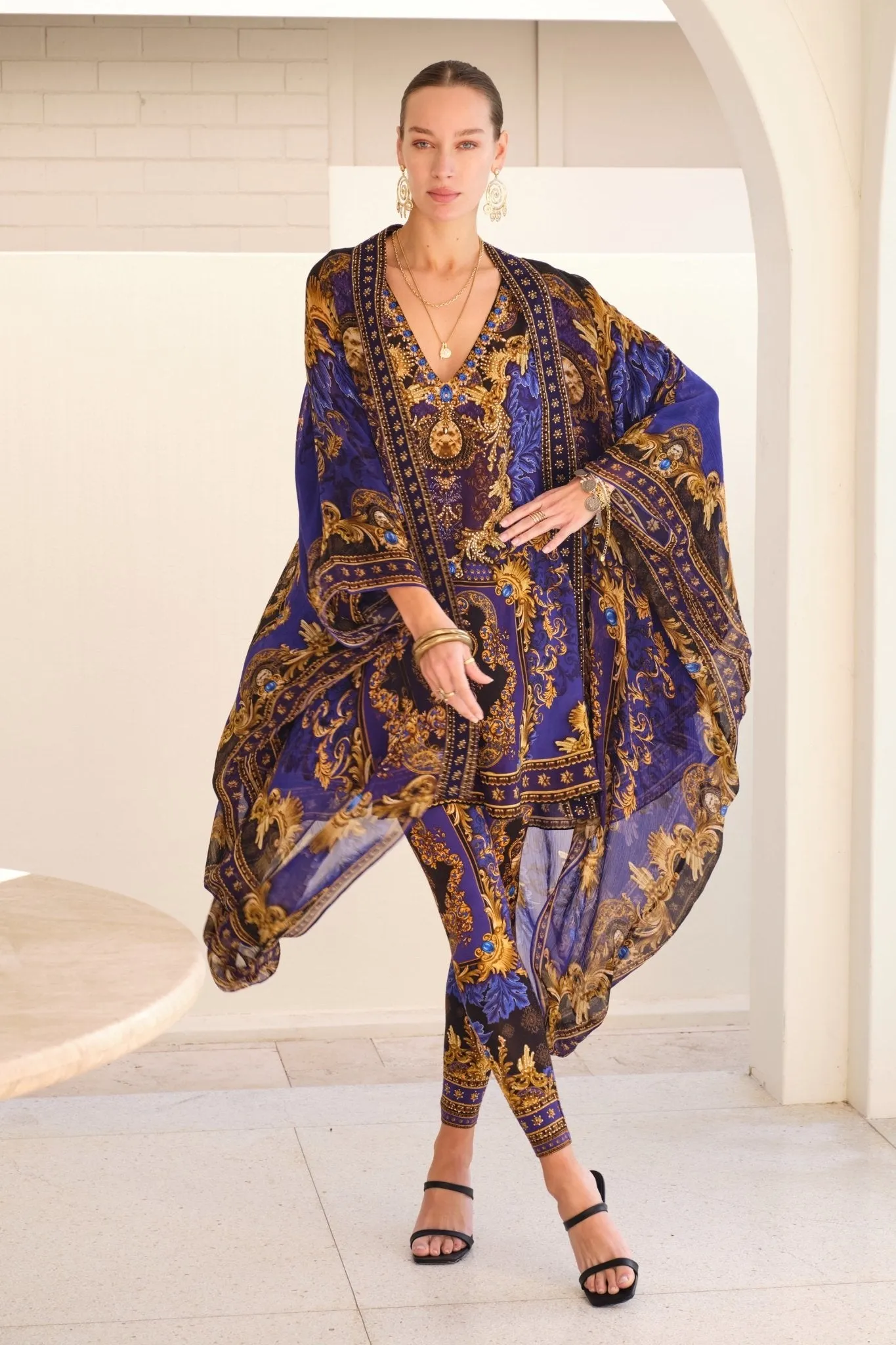 MIDNIGHT BLUE KAFTAN DRESS sold by Czarina product image thumbnail 5