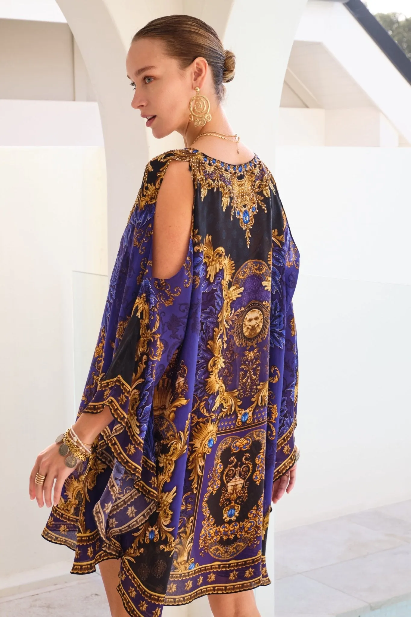 MIDNIGHT BLUE KAFTAN DRESS sold by Czarina product image thumbnail 3