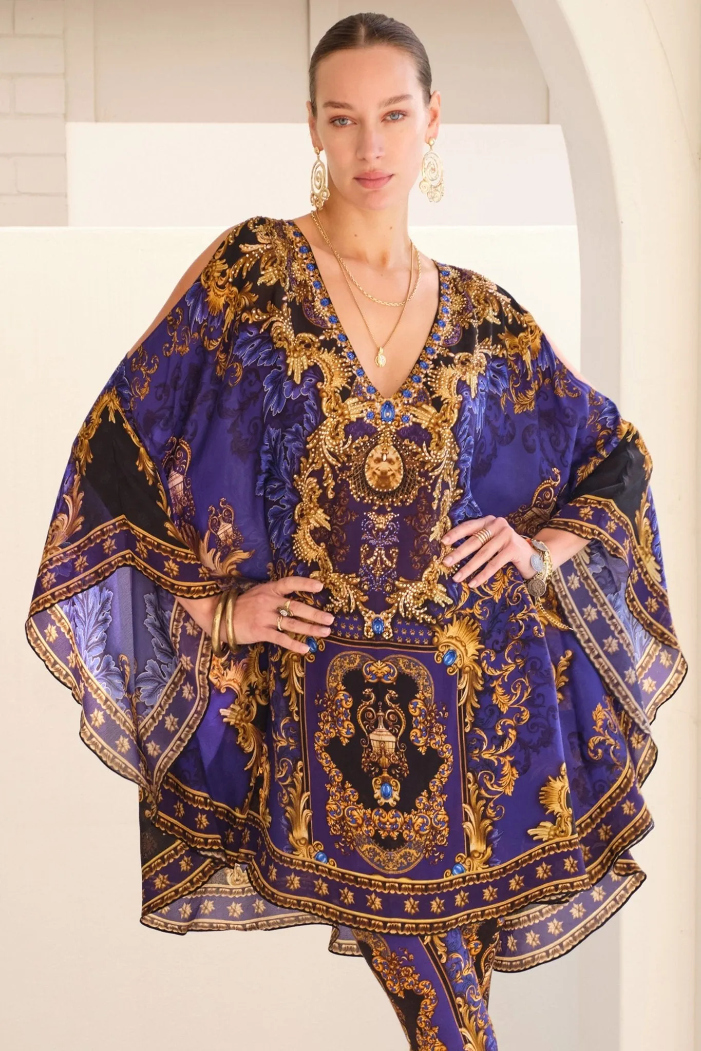 MIDNIGHT BLUE KAFTAN DRESS sold by Czarina