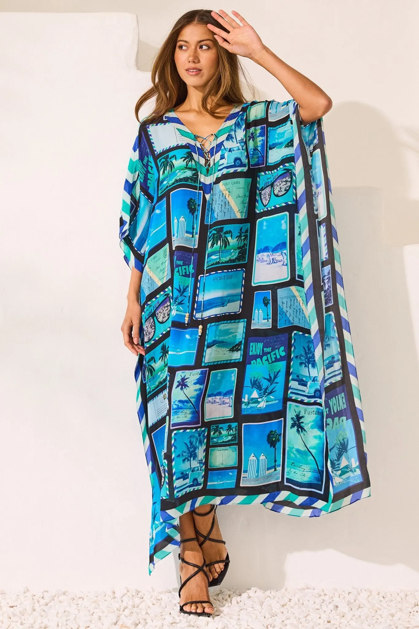Postcards Medium Kaftan sold by Czarina product image thumbnail 3