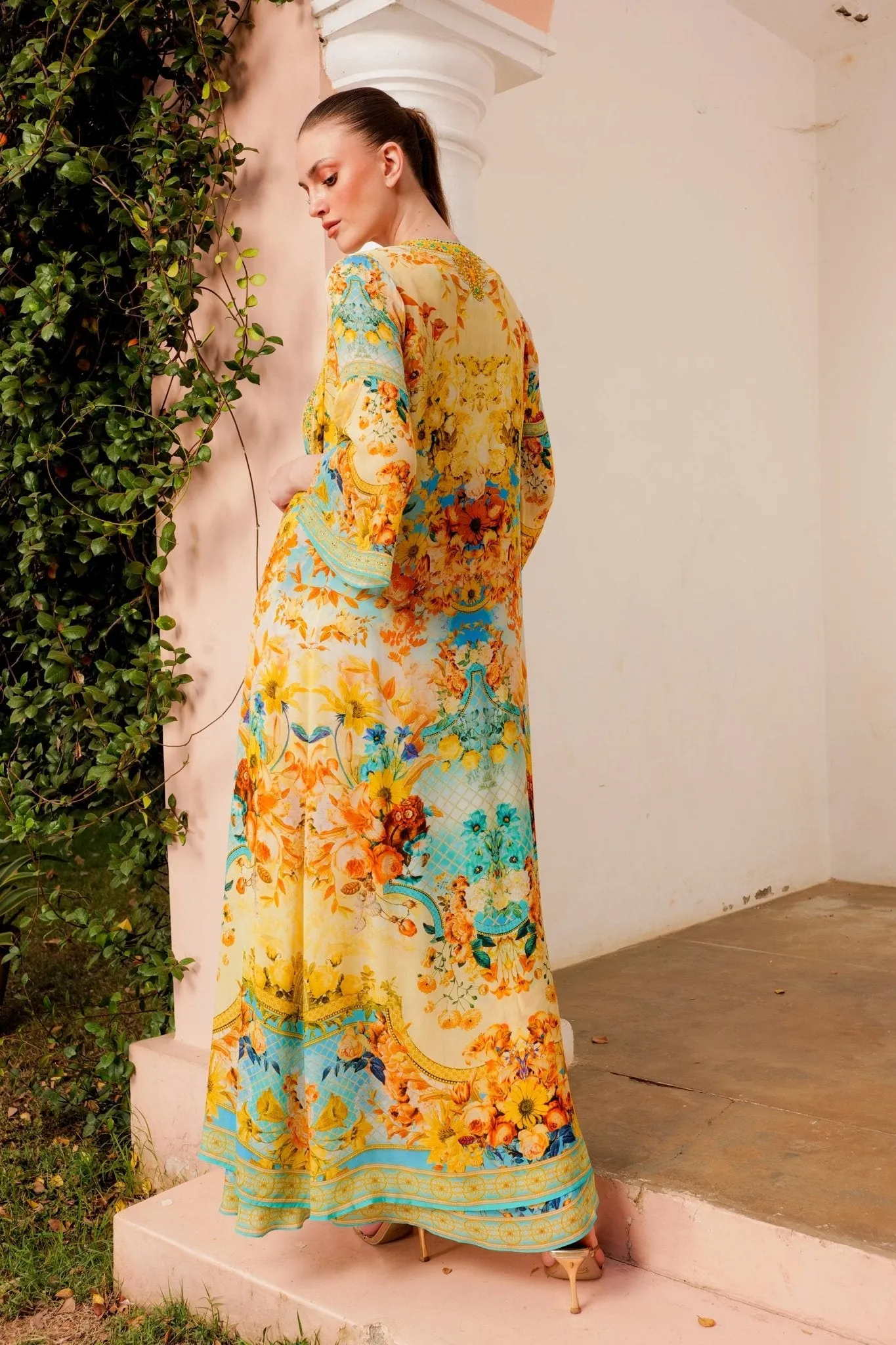 SUMMER GARDEN LONG JACKET W SPLIT SLEEVES sold by Czarina product image thumbnail 5