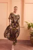 GOLDEN GIRL ROUND NECK LONG KAFTAN sold by Czarina