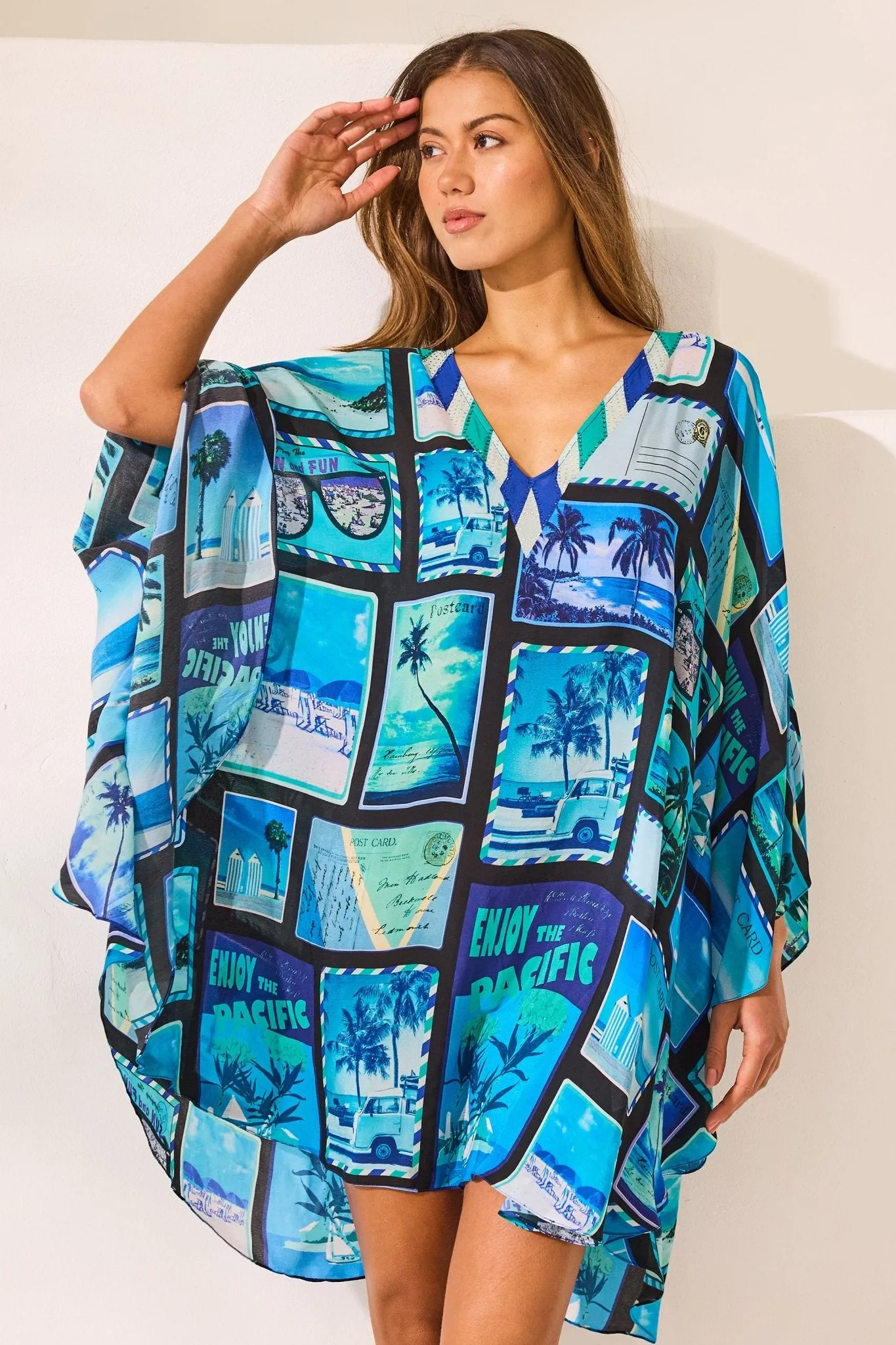 Postcards Kaftan Dress sold by Czarina product image thumbnail 3