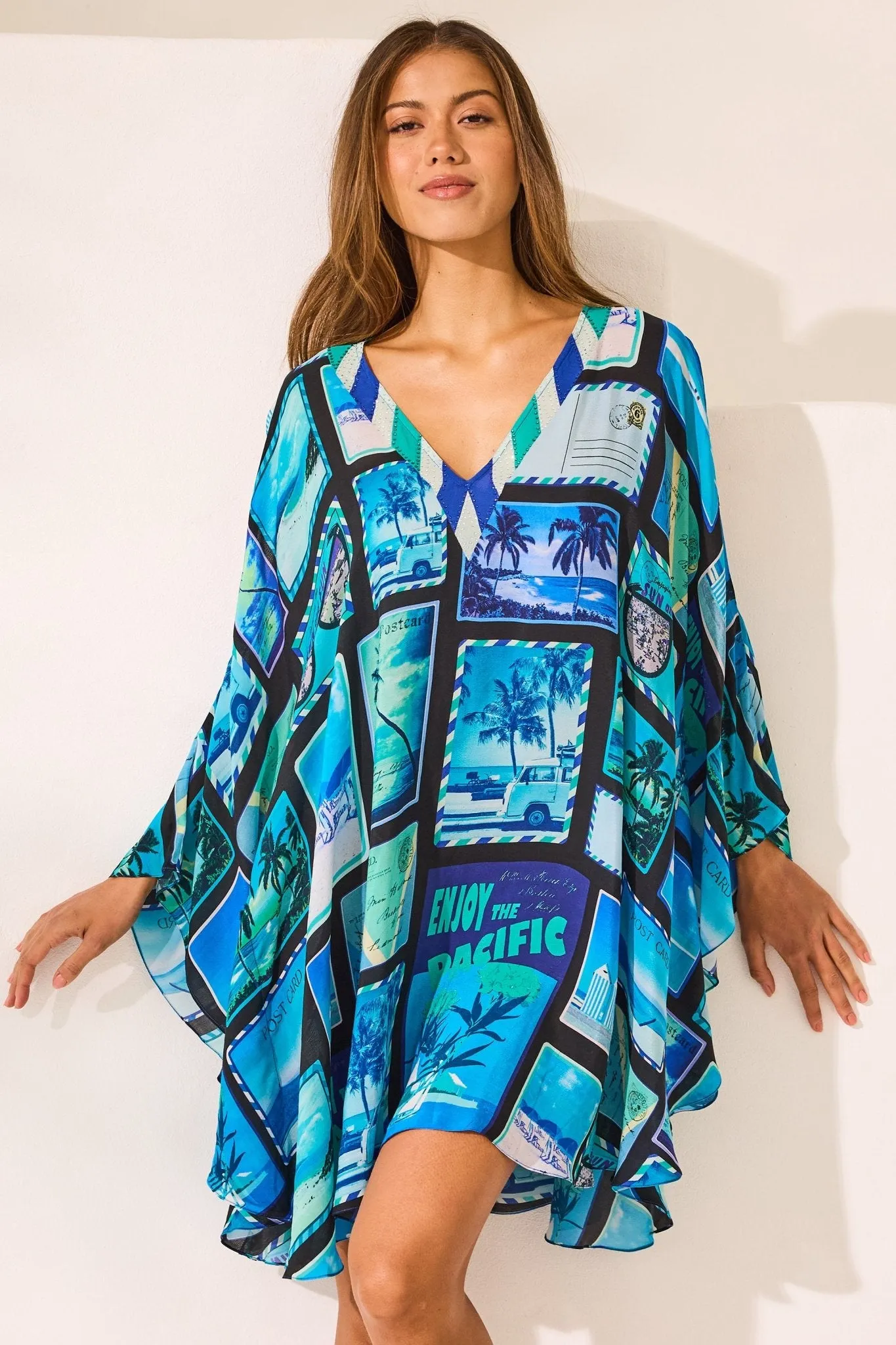 Postcards Kaftan Dress sold by Czarina