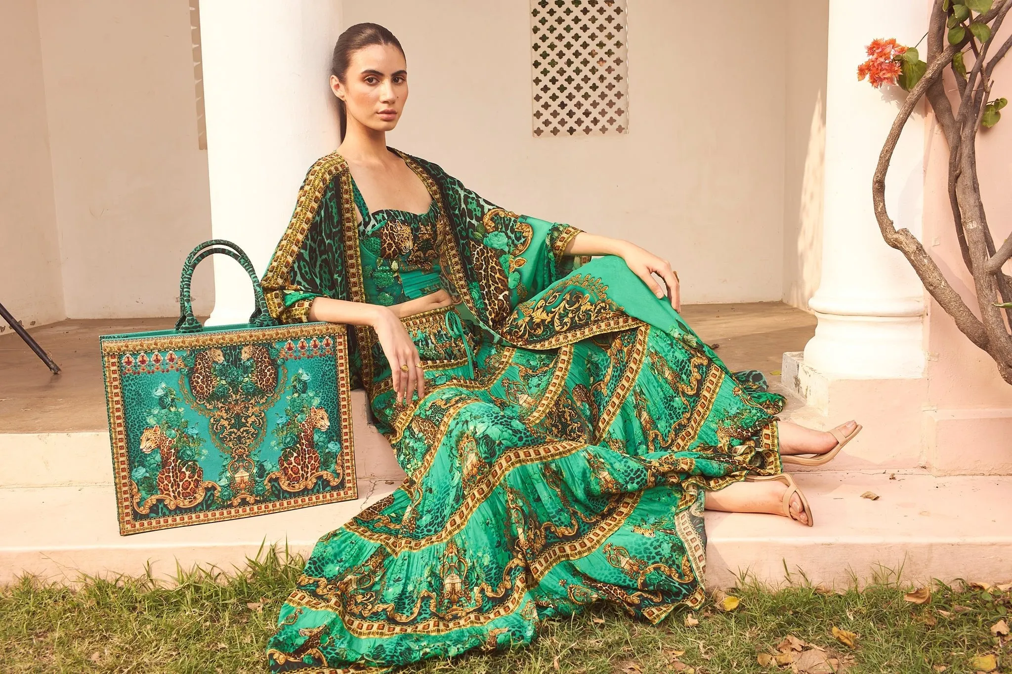 EMERALD LEOPARDESS TOTE BAG sold by Czarina product image thumbnail 2