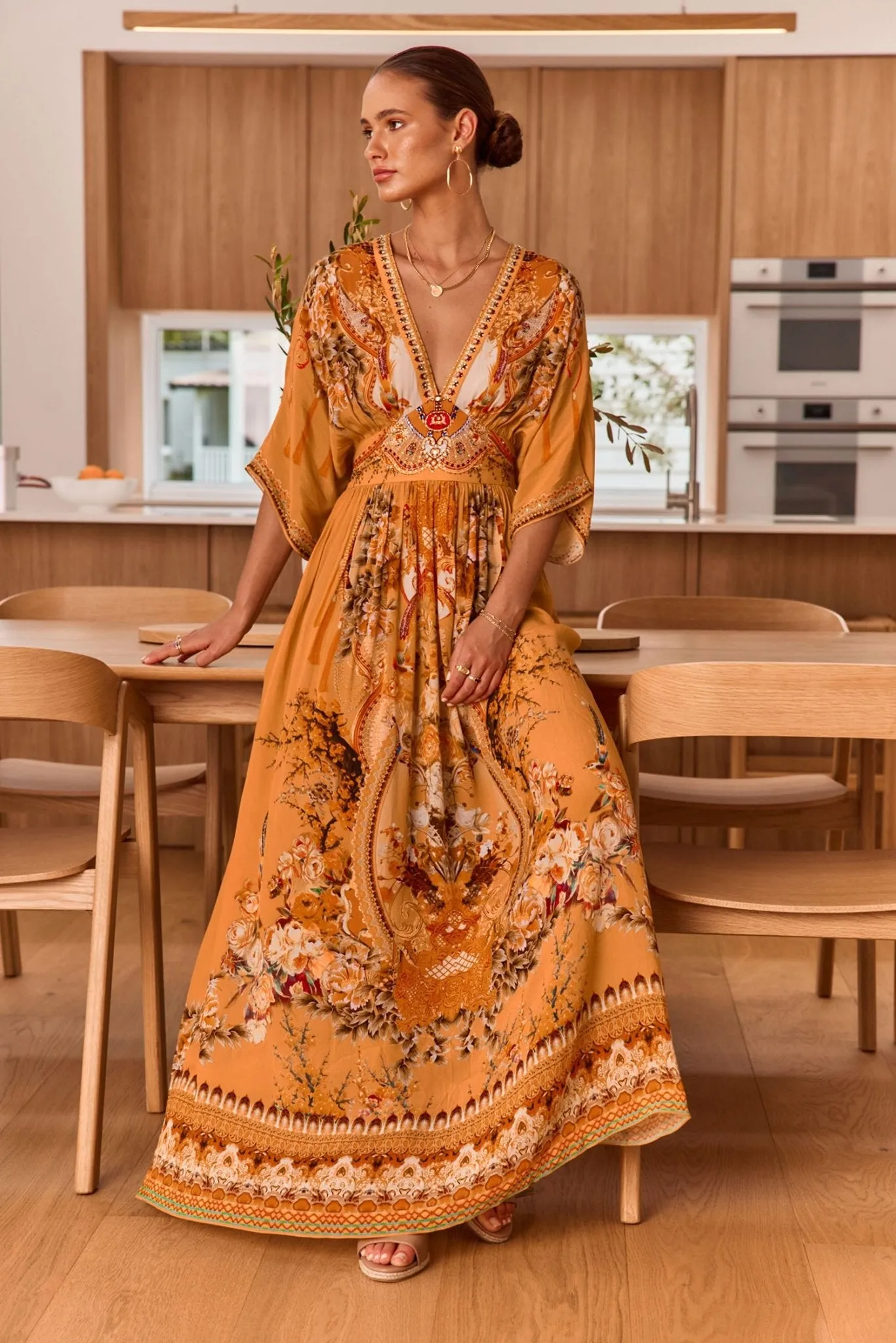 YOU ARE MY SUNSHINE MAXI DRESS W FITTED WAIST sold by Czarina product image thumbnail 5